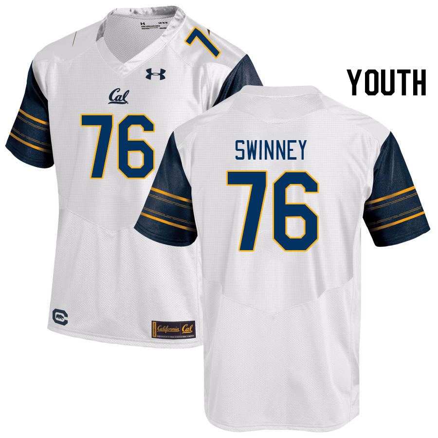 Youth #76 Bastian Swinney California Golden Bears College Football Jerseys Stitched Sale-White - Click Image to Close